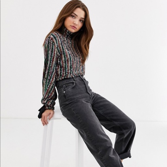 Free People Midnight City Rainbow Sequin Crop Top - Picture 7 of 15